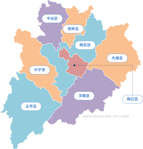 广东21个地级市行政区划图（2021）