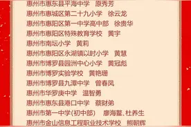 惠州这81人获省级荣誉！571人获全市表彰！图片