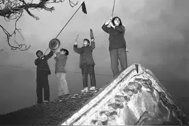 1958年全民打麻雀：工人、农民、学生齐上阵，麻雀被活活累死图片