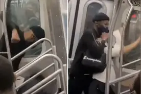 亚裔男子纽约地铁遭黑人暴打失去意识 警方已展开调查图片