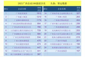 2021广西企业100强榜单：百亿公司36家图片