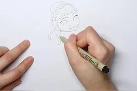 每天学一幅简笔画--安娜公主简笔画画法步骤图片