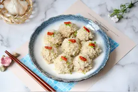 秋天香鲜糯米丸子，一口一个味道好，健康蒸食，吃完浑身舒畅图片