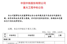 中国中铁斩获817亿超级大单图片