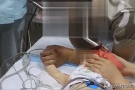 晾衣杆一端插入婴儿头部 石家庄消防40秒切断钢管图片