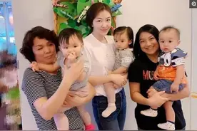 阔太熊黛林带双胞胎女儿上课 淡妆出镜气质超好图片