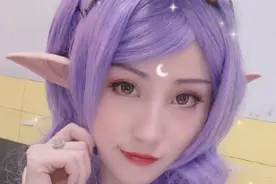 小姐姐cosplay风暴之怒，风女，紫色头发还蛮好看的图片
