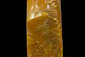 清代田黄冻石大印章图片