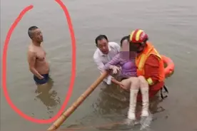 太！厉！害！了！独掌退役老兵跳进冰河救起落水女子图片