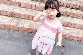 女童汉服2020夏装新款儿童古装短袖裙子女孩唐装长袖童超仙连衣裙图片