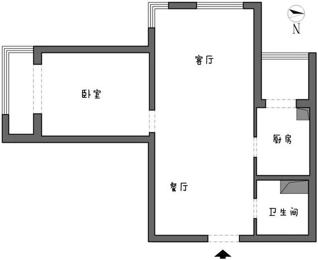 77㎡现代简约，取消餐厅，小户型隔多一个卧室