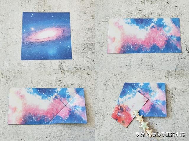 五角星钻石折纸教程图解，好玩又好看，快来试试！