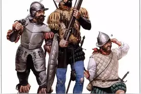 17世纪西班牙剑盾兵的装备——尖刺钢盾，士兵常用它进行积极防御图片