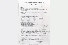 2020河南中考数学题，题型变化很大图片