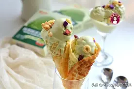 三伏天自制蛋卷冰淇淋，蛋卷香脆掉渣，冰淇淋冰爽香甜，真过瘾图片