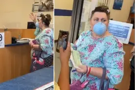 美国白人女子种族歧视，辱骂亚裔为“眯缝眼”，旁人愤怒回怼报警图片