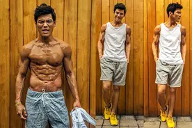 健身达人向佐：6块腹肌，荷尔蒙爆棚，靠健身逆袭人生图片