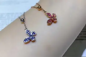 珠宝欣赏---彩宝蝴蝶项链图片