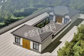 面宽10米进深不限的一层别墅，就算被邻居“夹击”，也不影响采光图片