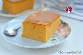 做失败的南瓜古早蛋糕有惊喜，湿润绵软像轻乳酪蛋糕，感觉赚大了图片