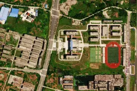 卫星航拍重庆大足5所大学：皆是民办，其中3所位于双桥图片