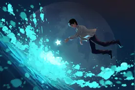 懒睡少年插画图片