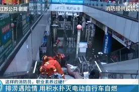 机智！泰州消防员郑州排涝 用积水扑灭电动车自燃图片