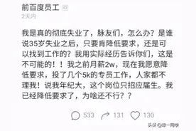 35岁程序员失业后感慨：之前月薪2万，现在找5千的工作都没人要图片