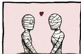 奇趣漫画：木乃伊遇到了喜欢的女孩，结果发现只是一个木桩图片