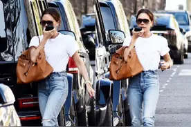 贝嫂又开始了“扫街模式”，气场霸气又强大，走路带风超级飒图片