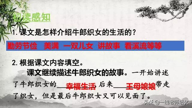 部编五年级上册10课《牛郎织女（二）》重点知识点+课件