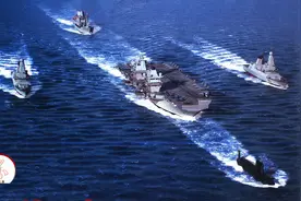 隔海相望，精确计算英国伊丽莎白号航母和中国山东号航母对战能力图片