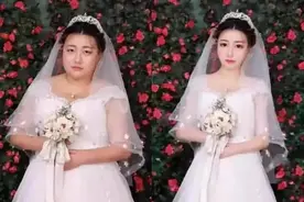 “反差婚纱照”遭吐槽，修图前后差距大，网友：婚礼上认得出来吗图片