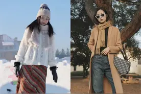 今年火了一种穿法叫：戴围巾又裹脚踝，时髦保暖还显瘦，照穿准美图片