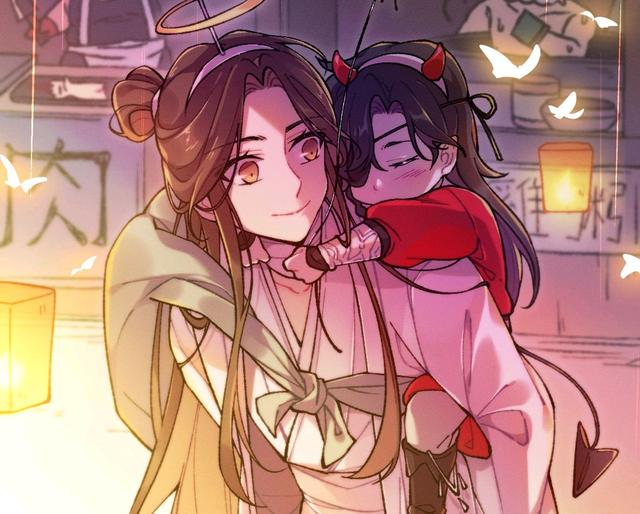 《天官赐福》漫画师青玄女装登场，呆萌若邪将花城卷上了天