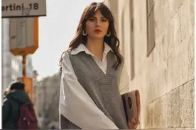 入秋后穿衣的高级感是“马甲”给的，搭配T恤衬衫都好看，很实用图片