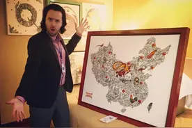 老外仅用一支0.03mm针管笔画出中国地图，百万人赞画中细节图片