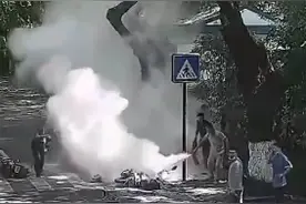 涿州人注意！电动车行驶中突然爆出大火球！高温天千万注意……图片