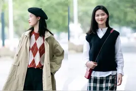 秋日万能穿搭公式，针织衫＋半身裙＋短靴，优雅舒适太温柔了图片