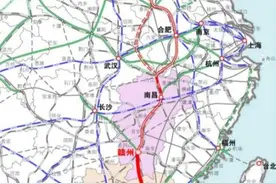 京港（京九）高铁线路图，安徽湖北两省皆大欢喜图片