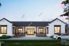 21×10米中式三合院，新年的第一栋房子，就给父母建这样的图片