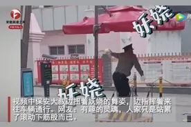 小区保安扭蛇形舞指挥交通 网友：有趣的灵魂万里挑一图片