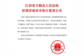 万载县人民法院涉黑涉恶涉伞执行悬赏公告图片