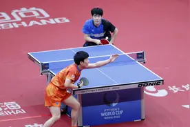 苦战7局，张本智和0比2落后逆转张禹珍，获得世界杯铜牌图片