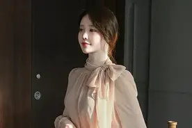 女式衬衣时尚版时装裁剪图，上衣飘带领短袖，裁剪制版方法1：1图片