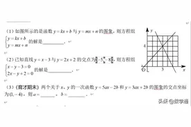 初中数学：一次函数与方程、不等式图片