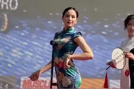 独腿的她身穿旗袍拄着拐杖参赛，追逐目标的人生，没什么不可能图片