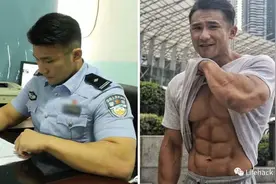39岁男警察身材照被曝光：撸铁15年成肌肉巨无霸，罪犯都不敢惹他图片