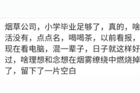 在烟草公司上班是什么体验？网友：工作轻松，单位待遇好图片