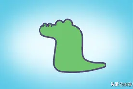 蜡笔画：小鳄鱼图片